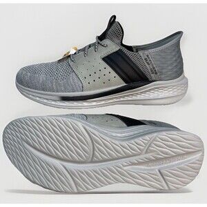 Skechers Relaxed Fit Slip Ins Mens Size 8 Slade Ocon Athletic Sneakers Gray New